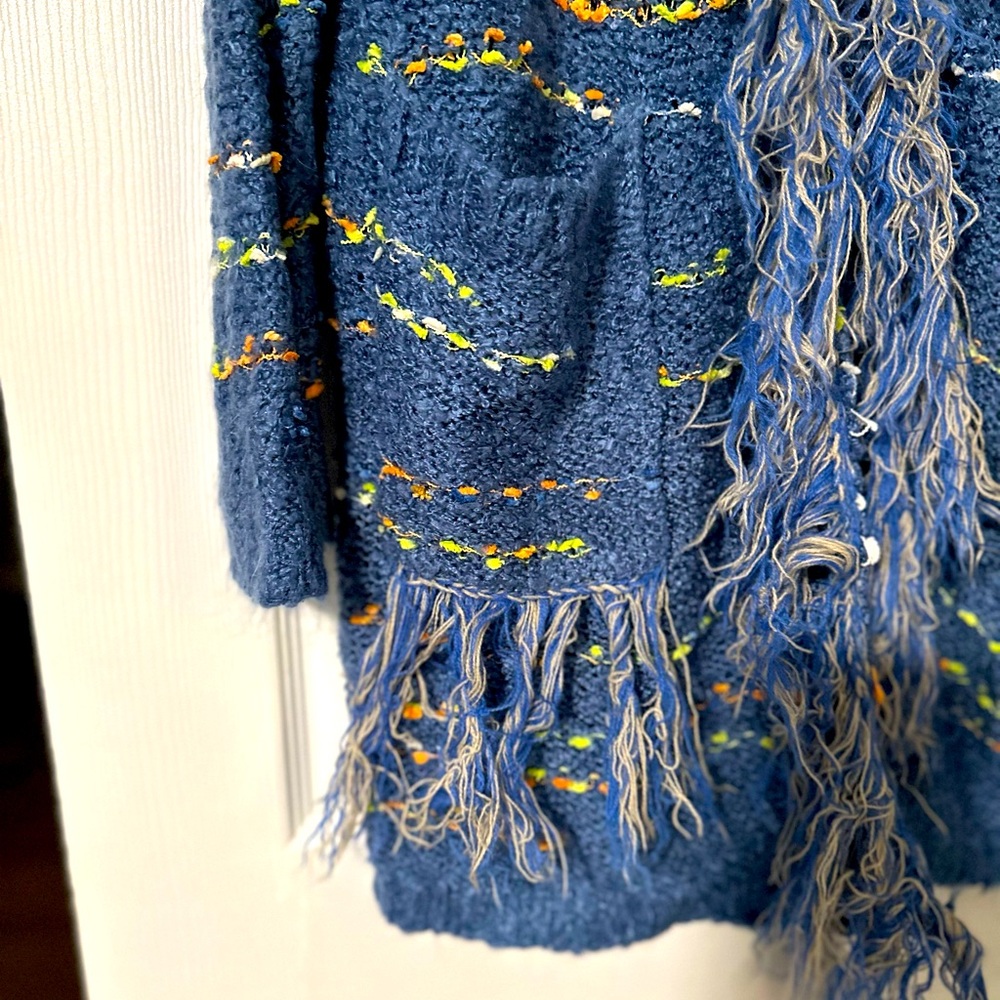 Three bird nest fringe boutique sweater